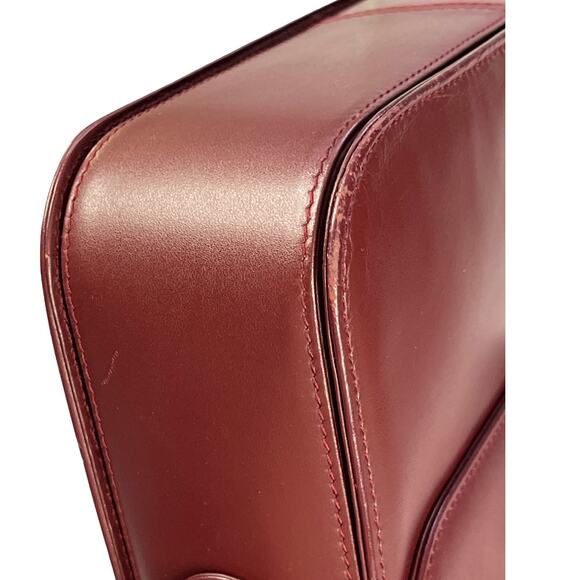 Cartier Must de Cartier Bordeaux Leather Shoulder Bag with Authenticity Card - Picture 16 of 16